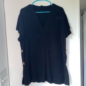 Black Oversized Teacher Top